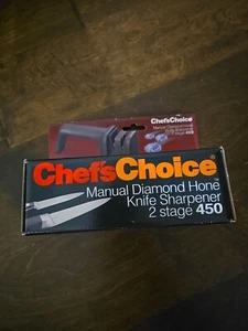 Chef's Choice Manual Diamond Hone Knife Sharpener 2 Stage 450 - Picture 1 of 6