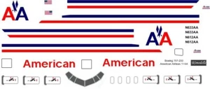 Juego de calcomanías para modelo a escala BSmodelle Boeing 757 American Airlines 1\144 - Imagen 1 de 3
