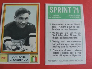 N 203 COSTANTE GIRARDENGO PANINI SPRINT 71 CYCLISM RADFAHREN WIELRIJDER CICLISMO - Picture 1 of 1