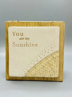 “You Are My Sunshine” Personalizable Plaque Tile Hinged Board Gift By Demdaco - Image 1 of 4