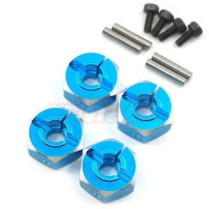 YEAH RACING - BLAUE 12MM ALUMINIUM RADMITNEHMER (4x) 6MM BREITE # WA-033BU - Bild 1 von 2