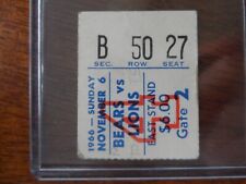 1966 NOVEMBER 6TH BEARS VS LIONS TICKET STUB WRIGLEY FIELD A-1264