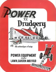 Power vs Drudgery Gravely Model 2 Wheel Tractor Sales Brochure Catalog Implement - Picture 1 of 13