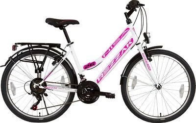 26 Zoll Fahrrad Damenfahrrad Mädchenfahrrad Kinderfahrrad City  Weiss pink  neu - Bild 1 von 4