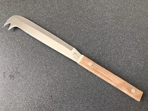 Vintage HOAN Stainless Steel Cheese Knife Fork Tip Wood Handle Japan Made - Bild 1 von 7