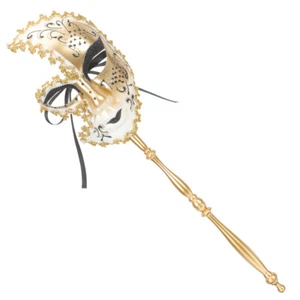 1Pc Venetian Masquerade Mask Eye Mask On Stick Handheld Masquerade Mask - Picture 1 of 12