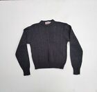 VTG MCGREGOR Size Large Cable Knit 70% Wool Dark Gray Pullover Sweater Mens