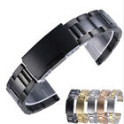 Solid Stainless Steel Metal Strap Buckle Link Pin Watch Band Wristbands 14-30mm