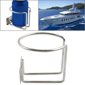 Ring Trinkflasche Dose Getränkehalter Edelstahl für Boot Yacht Wohnung Wohnmobil Auto - Bild 1 von 10