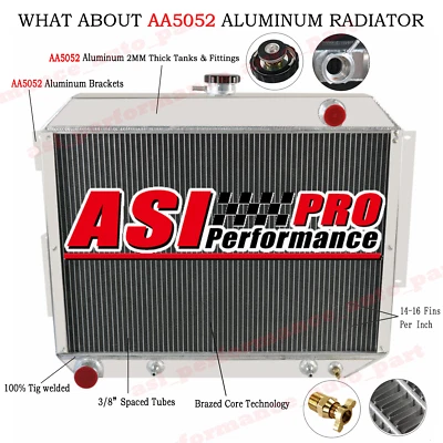 3 Row Radiator For 1966-1970 Dodge Monaco Polara Plymouth Fury Chrysler 300 7.2L - Image 1 of 4