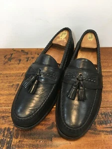 Allen Edmonds "MAXFIELD" Tassel Loafers 11 D Black Made in USA - Picture 1 of 12