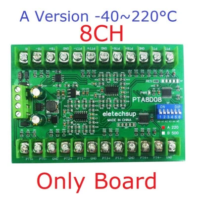8 Channel DC 8-30V PT100 RTD RS485 temperature sensor Module Board Modbus - Image 1 of 4