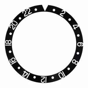 GMT BISEL INSERTO PARA ROLEX VINTAGE ANTIGUO GMT MASTER 1670, 1675, 16750 NEGRO - Imagen 1 de 2