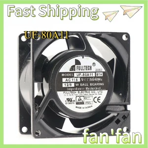 FULLTECH UF-80A11 BTH Axial fan AC 115V 12/9W Ball cooling fan 80*80*38mm 2-Pin - Afbeelding 1 van 1