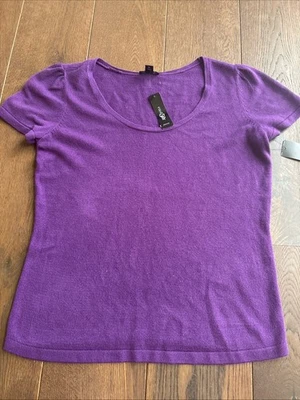 Suéter East 5th Nuevo Con Etiquetas Pequeño Grande Para Mujer Suave Púrpura Fucsia Mangas Cortas Foto 1 de 4