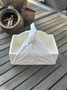 Vintage Solid White Glazed Ceramic Basket-Planter Rubel & Co Maia 1979 Japan - Picture 1 of 7