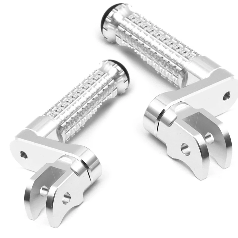 Clavijas de pie delanteras plateadas elevables MPRO 1,5 pulgadas para Kawasaki ER-6N 05 06 07 08 Foto 1 de 4