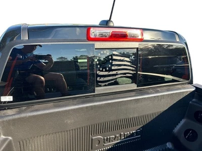 Calcomanías para GMC Canyon ventana trasera bandera calcomanías gráficos rayas de vinilo 2015-2025 Foto 1 de 4