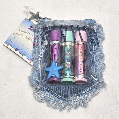 Lipsmackers años 80 *Paquete de 3 Denim Dream Collection Chapstick *Nuevo Foto 1 de 4