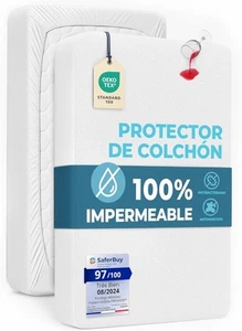 Protector Cuna 120x60 Impermeable Dreamzie - Made in EU e 60 x 120 cm, Blanco - Imagen 1 de 6