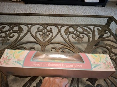 Forro de cajón perfumado vintage Karen Carson Polyfab 17,5 x 36" florece una explosión  Foto 1 de 4