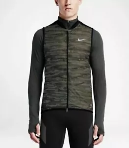Nike Men's Aeroloft Flash Running 3M Military Green Vest 689168 325 Size M - Picture 1 of 5