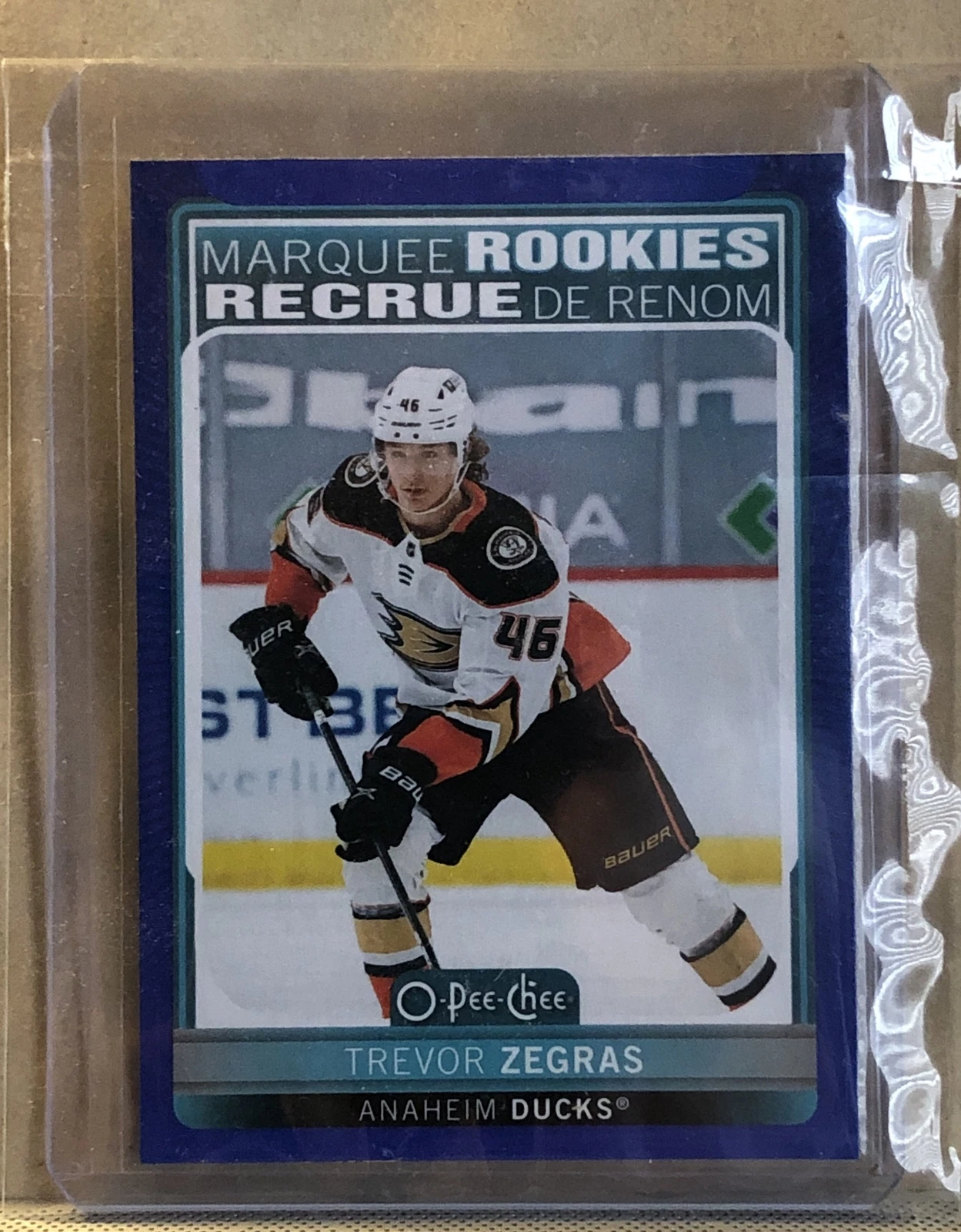 Trevor Zegras O-Pee-Chee Marquee Rookies 535 2021-22 Blue Border