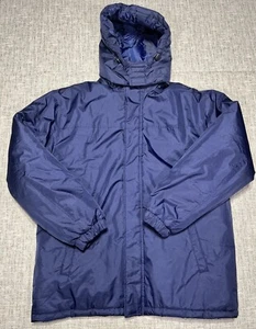 Haband’s Ice House Men's SZ L Navy Blue Parka Winter Coat Waterproof Jacket - Picture 1 of 6