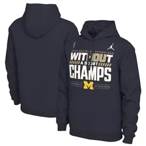 NWT 2023 National Champions Michigan Wolverines Locker Room Pullover Hoodie S,M - Picture 1 of 3