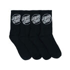 Santa Cruz Opus Dot Socks 7-11us Mens 4 Pack In Black- Osfa -black