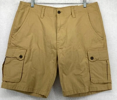 全新带标签 St. John's Bay 男式前拉链口袋卡其色短裤 38 码 — 第 1/4 张图片