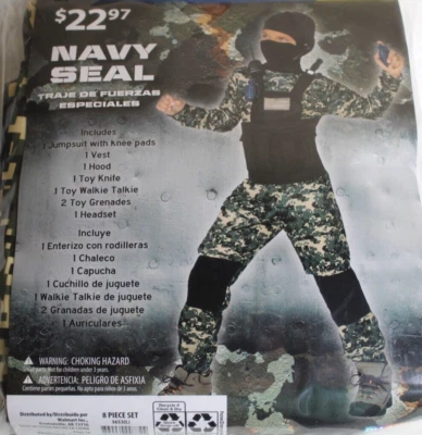 Disfraz Halloween Sello Marino 8 Piezas Talla M (8/10) Camuflaje con Accesorios Soldado NUEVO Foto 1 de 4
