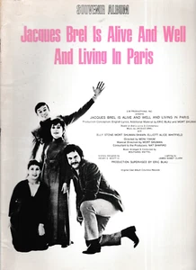 Jacques Brel Is Alive And Well And Living In Paris Souvenir Album, 1968 - Picture 1 of 2