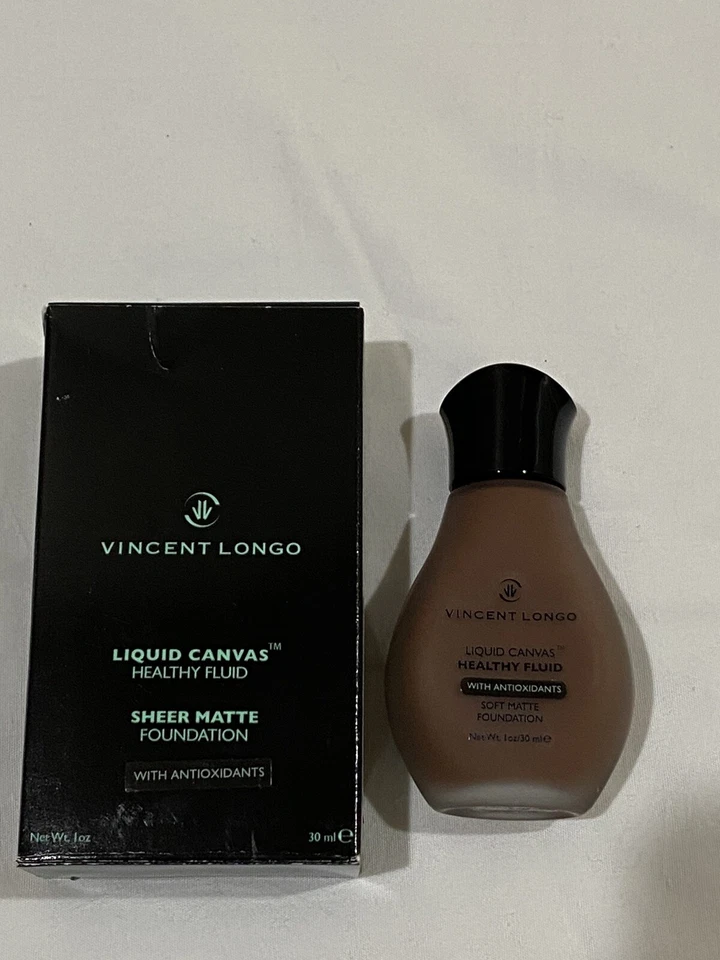 New Vincent Longo Liquid Canvas Healthy Fluid Sheer Matte Foundation #12 "Topaz" - Image 1 of 4