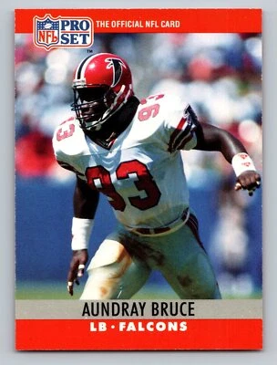 1990 Pro Set #30 Aundray Bruce  UER  Atlanta Falcons - Image 1 of 2