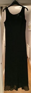 Jessica black evening dress long sleeveless sparkle bead front size 14 - Picture 1 of 7