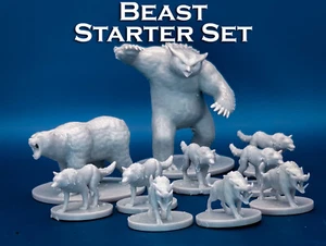 Beast Starter Set | 10 Miniatures Starter Set - 28mm Scale DnD D&D Tabletop Mini - Bild 1 von 10