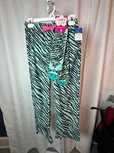 Girls Limited Too 2pc gift set Pajama Pants M Teal Zebra 7 - Picture 1 of 4