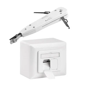 Fixpoint Anlegewerkzeug für LSA mit Netzwerkdose Cat-5e Universale white HQ - Bild 1 von 3