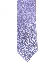 CALVIN KLEIN BLUE PAISLEY SILK NECKTIE 60" X 4" - Picture 1 of 2