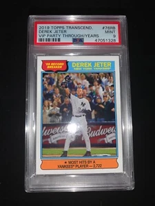 Topps Transcendent VIP 2019 #76RB Derek Jeter 1976 rompe récords/100 PSA 9 - Imagen 1 de 1