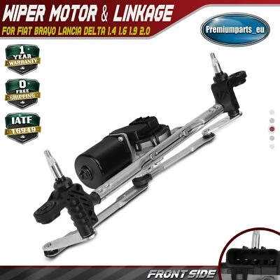 Wiper Motor & Linkage Front for Fiat Bravo Lancia Delta 1.4 1.6 1.9 2.0 51757840 - Image 1 of 4