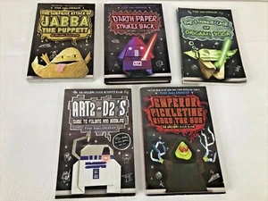5 Mixed Lot Origami Yoda Books Tom Angleberger 3 Paper 1 Hardback GUC Ages ~8-12 - Picture 1 of 9