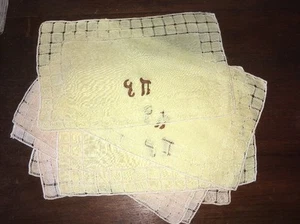 Vintage/Antique 7 Cocktail Napkins Pastels Coasters Monogram Epsilon Phi - Picture 1 of 3