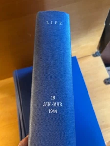 1944 jan-mar Life Magazines - Library Volume - Bound- See Condition Notes - Imagen 1 de 2