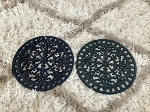Vtg Cast Iron Trivets Stands Kitchen Retro Old - Picture 1 of 5