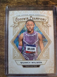 2025 UD Goodwin Champions Quincy Wilson #44 medaglia d'oro pista e campo - Foto 1 di 2