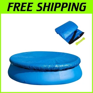 Durable 10ft Round Pool Cover with Solar Heating - Easy Install Protector - Picture 1 of 9