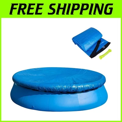 Durable 10ft Round Pool Cover with Solar Heating - Easy Install Protector - Image 1 of 4