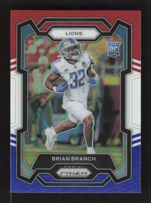 Brian Branch 2023 Panini Prizm Red White and Blue #328 - Image 1 of 3